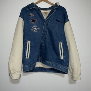 Vintage Disney Store Mickey Mouse Athletic Club Letterman Varsity Jacket Size L